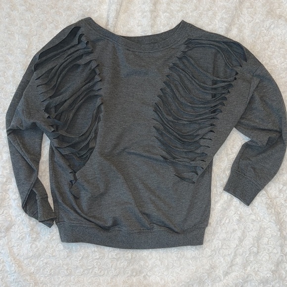 Distressed Sweater with Gold Studded Star - Picture 3 of 4